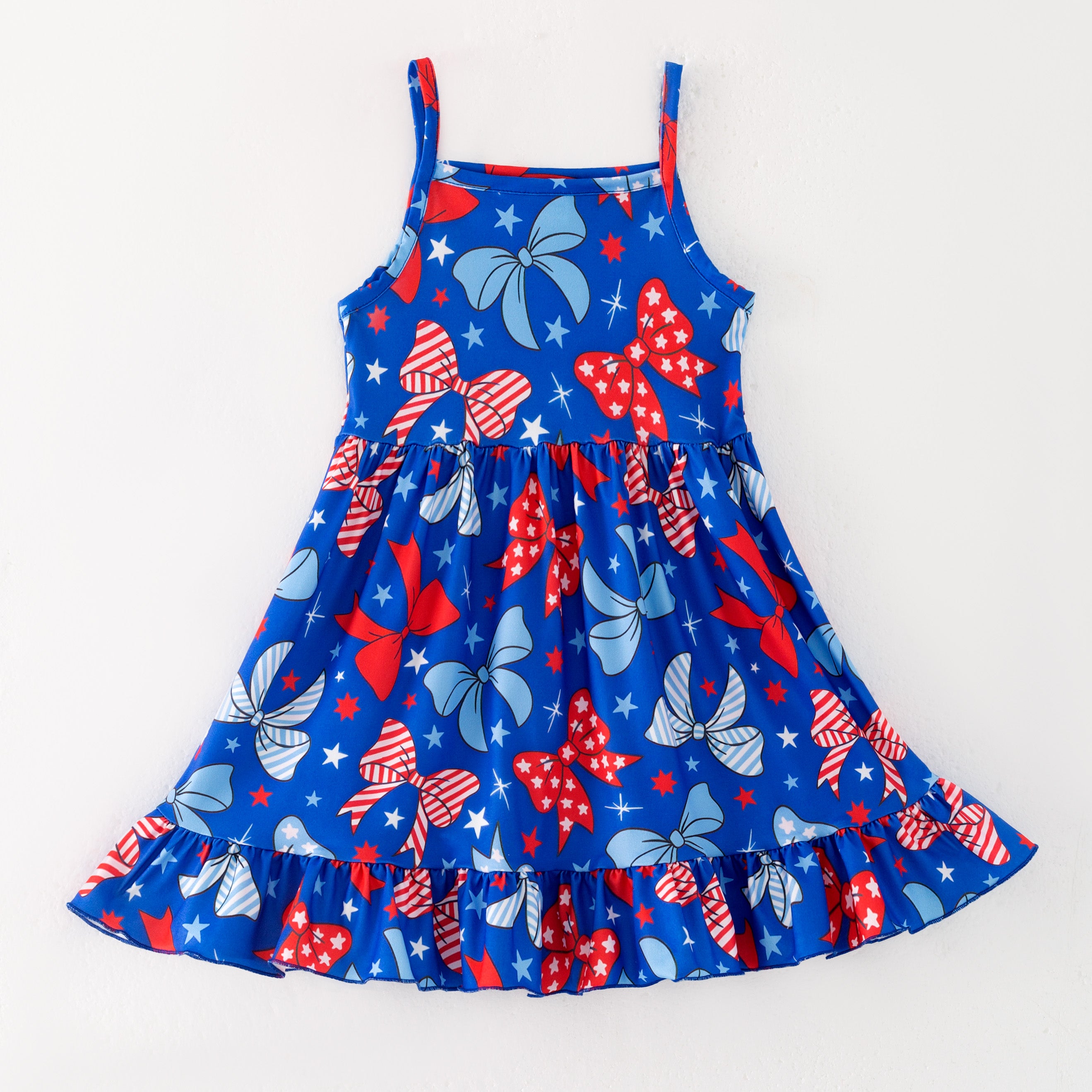 (Pre Order)Patriotic Print Strap Dress