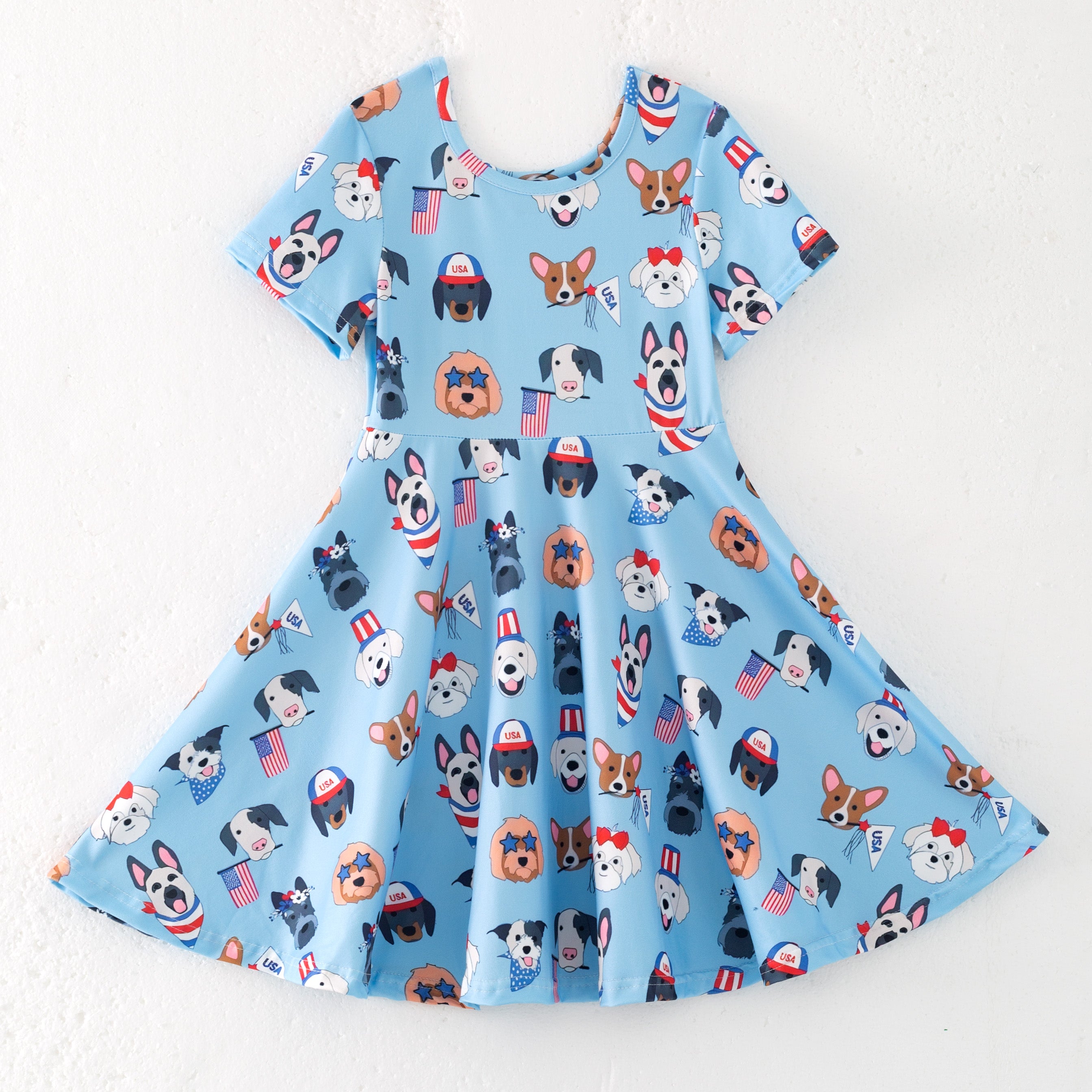(Pre Order)Patriotic Print Twirl Dress