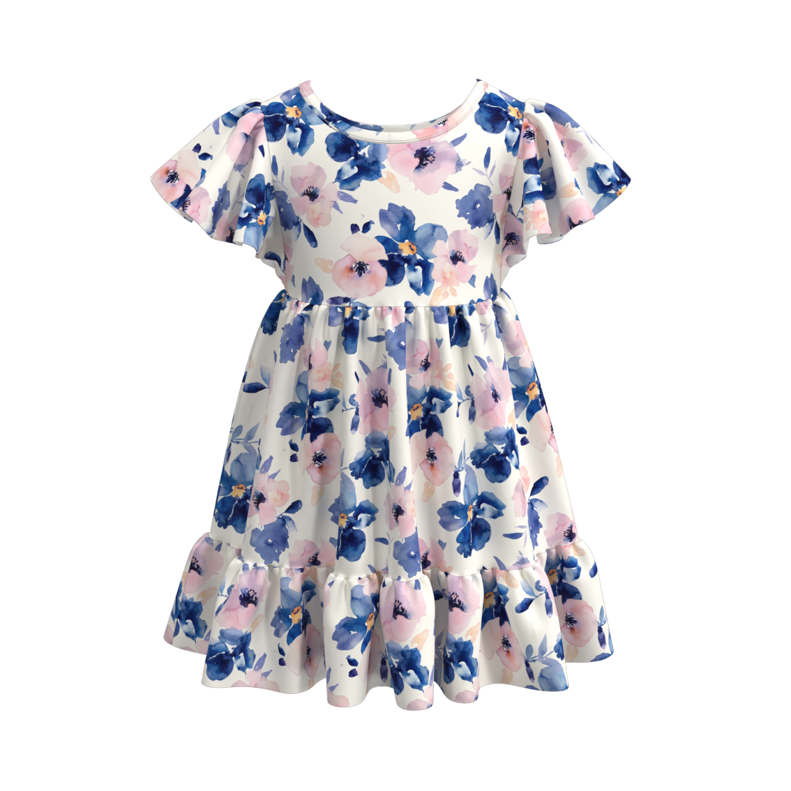 (Pre Order)Summer Flower Stripes Mommy and Me Dress