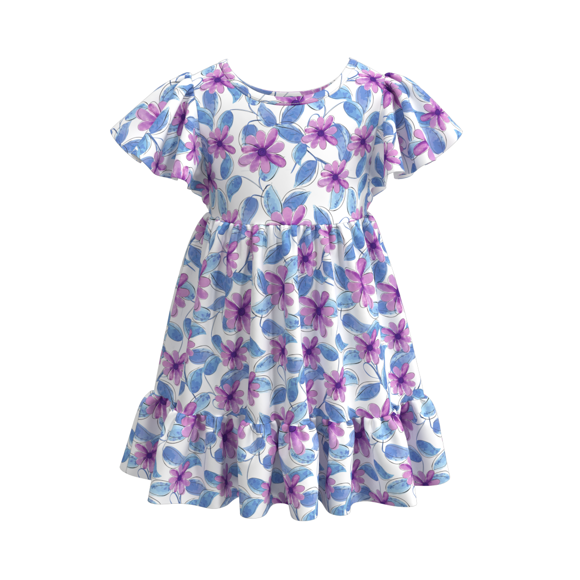 (Pre Order)Summer Flower Stripes Mommy and Me Dress