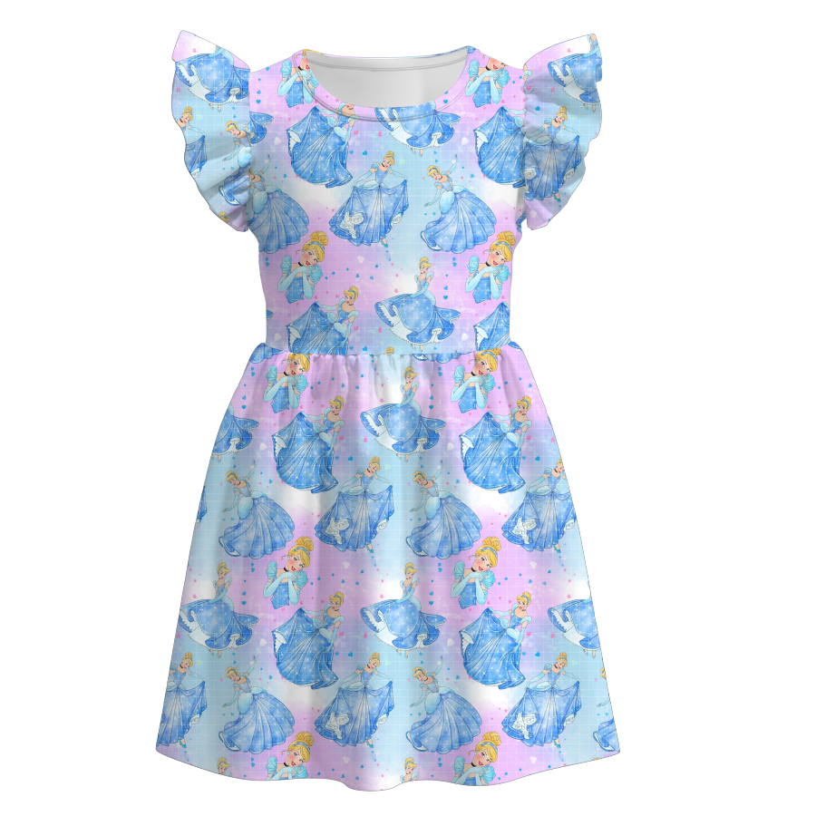 (Pre Order)Girls Summer Princess Print Dress