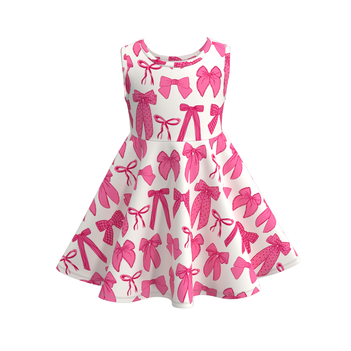 (Pre Order)Girls Summer Ice Cream Print Twirl Dress
