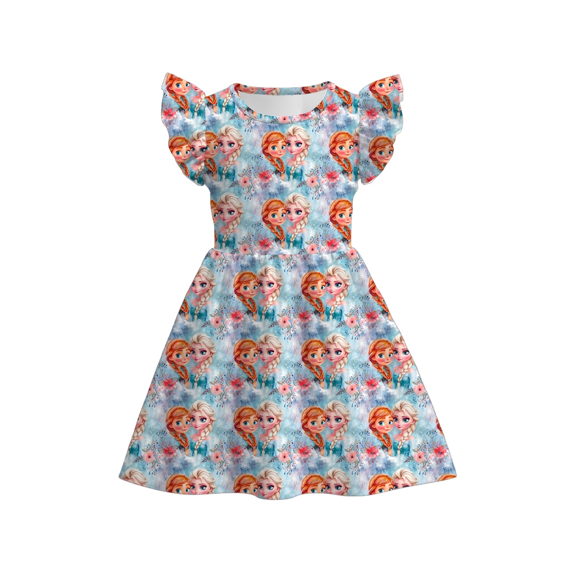 (Pre Order)Girls Summer Frozen Print Dress
