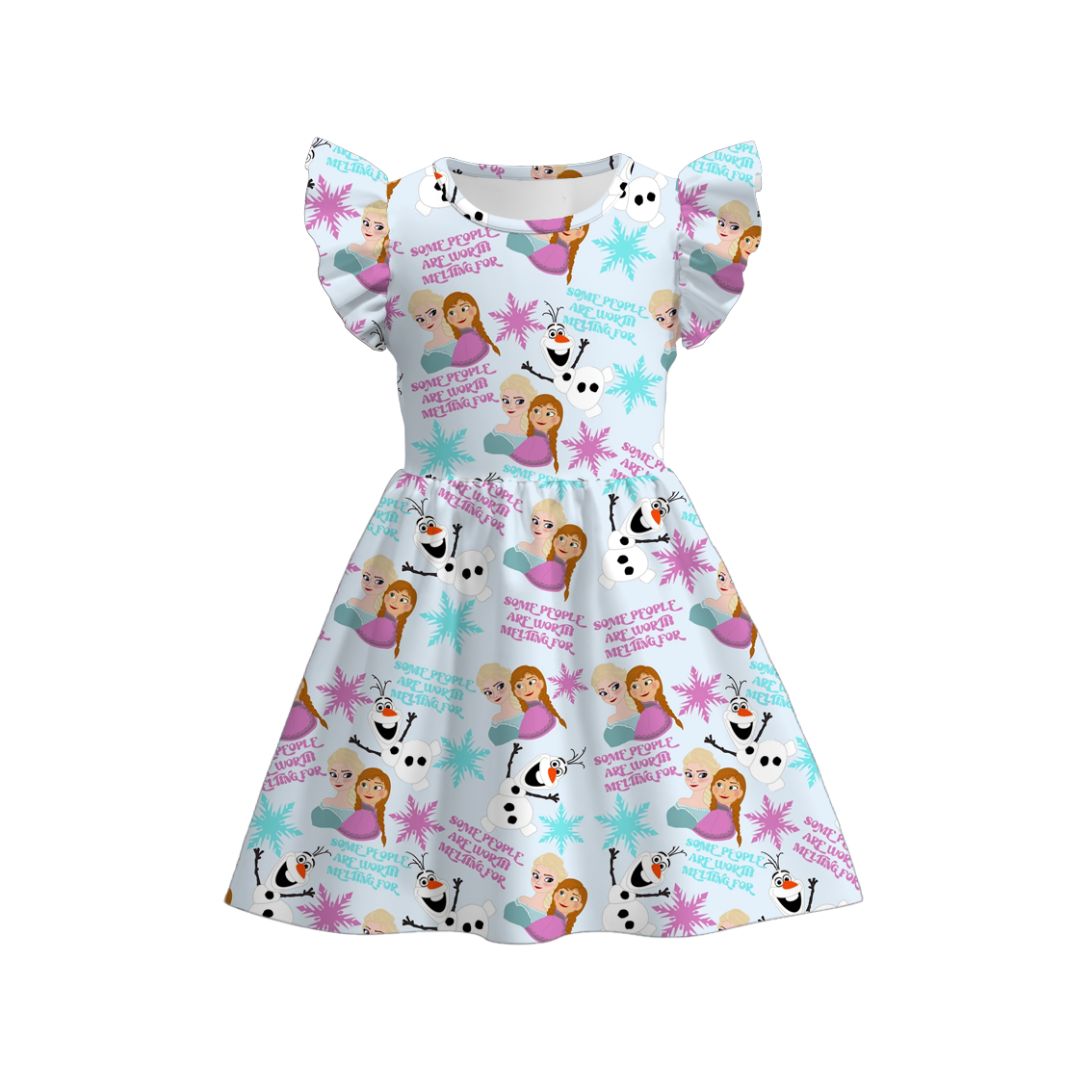 (Pre Order)Girls Summer Frozen Print Dress