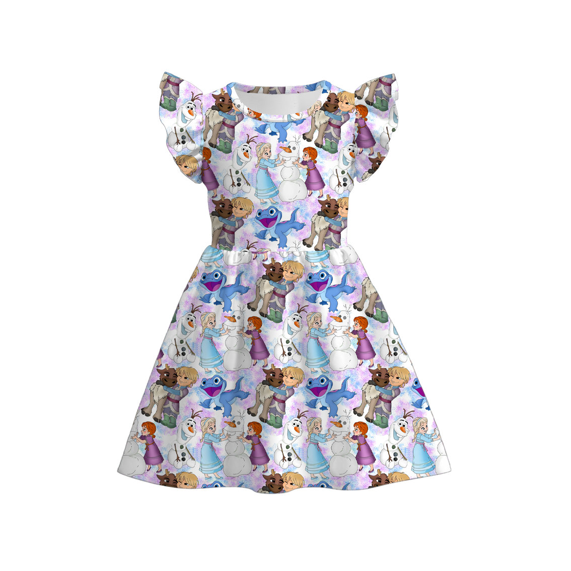 (Pre Order)Girls Summer Frozen Print Dress