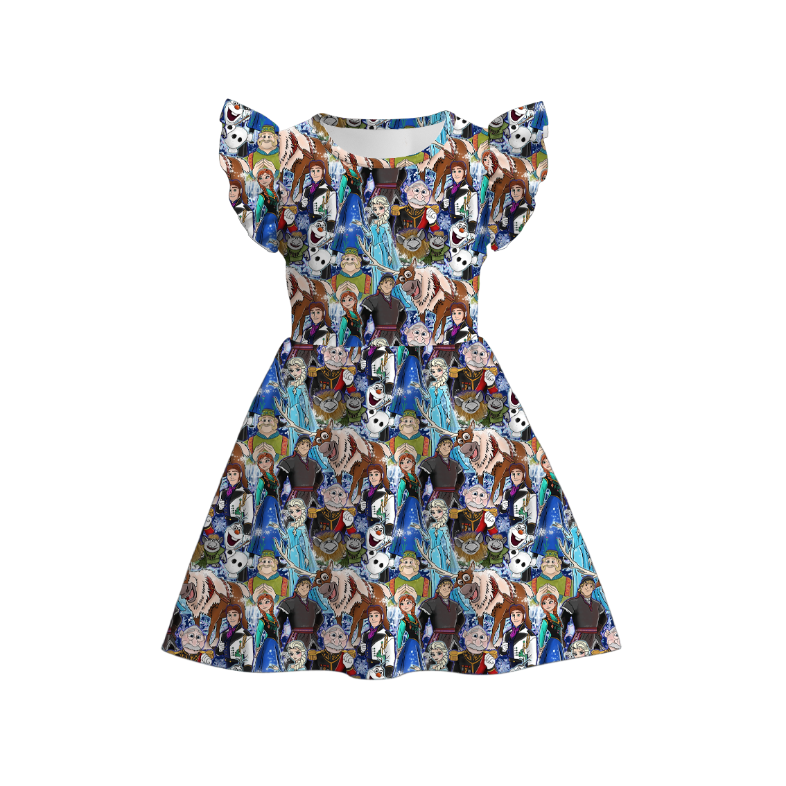 (Pre Order)Girls Summer Frozen Print Dress