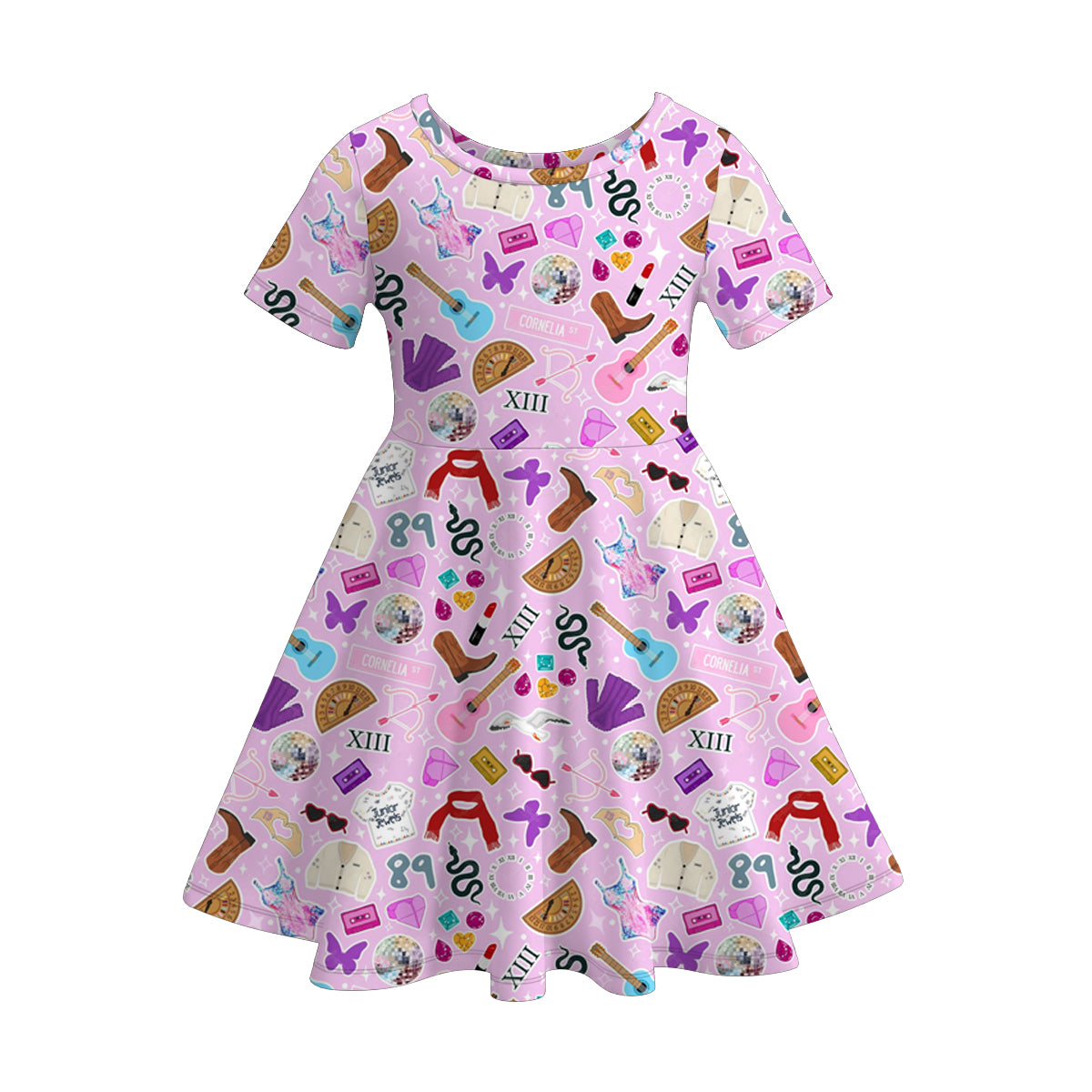 (Pre Order)Girls Summer TS Print Twirl Dress