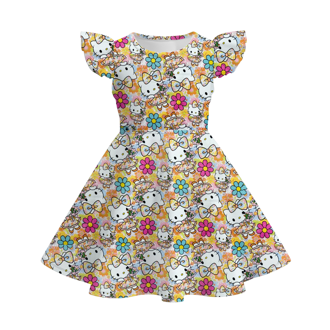 (Pre Order)Girls Summer Sanrio Print Twirl Dress