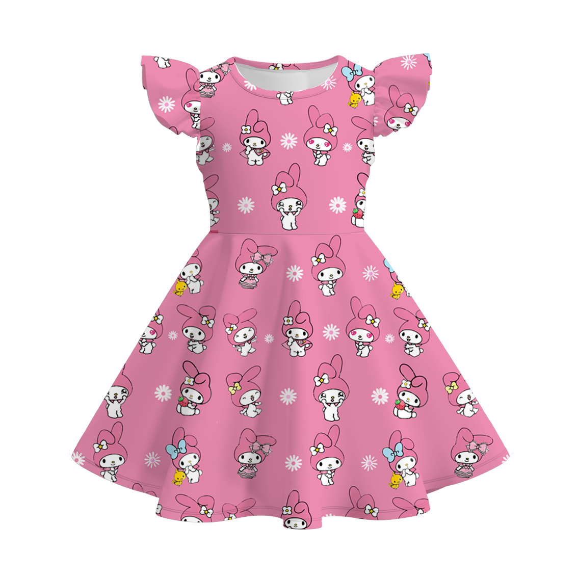 (Pre Order)Girls Summer Sanrio Print Twirl Dress