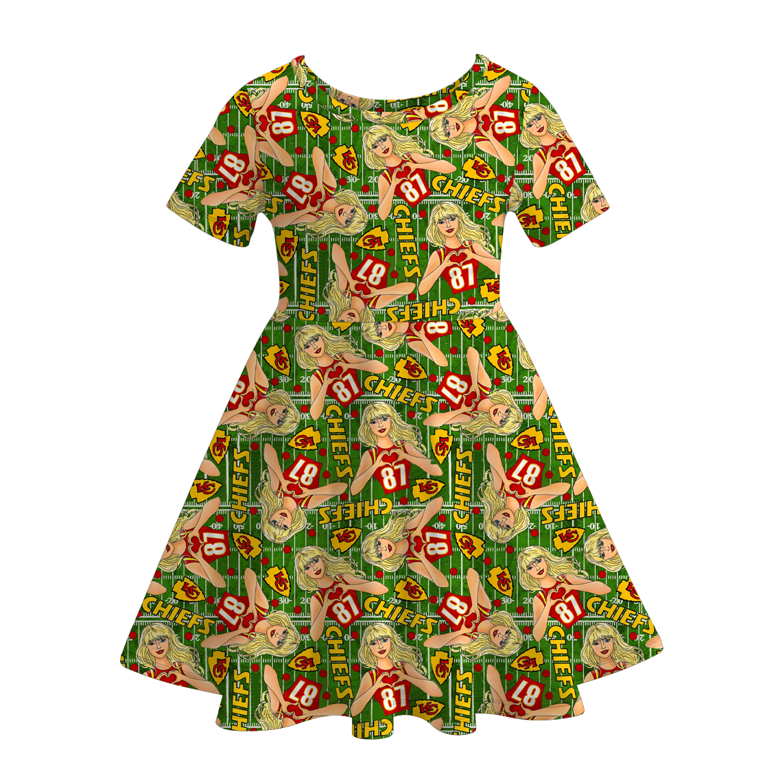 (Pre Order)Girls Summer TS Print Twirl Dress