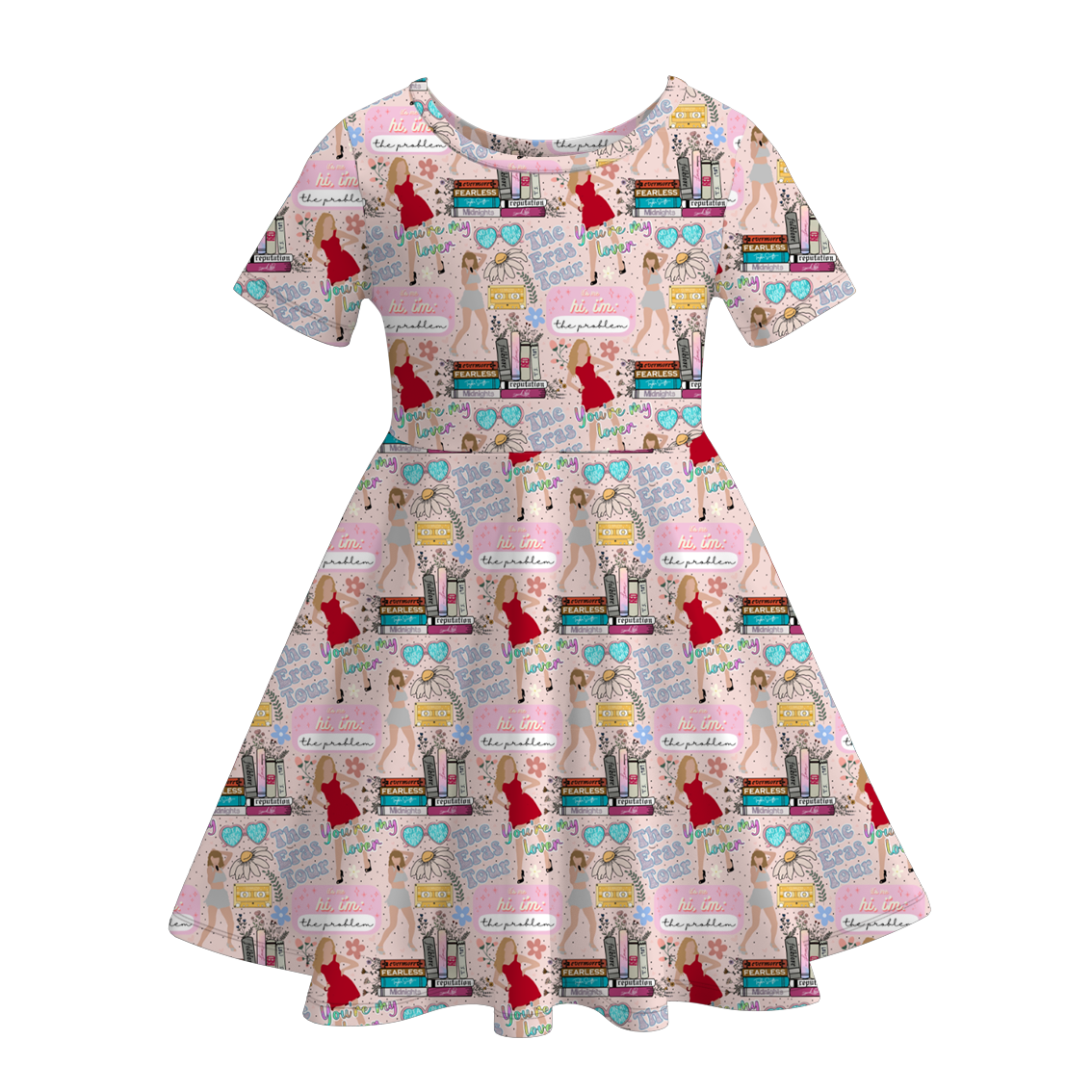 (Pre Order)Girls Summer TS Print Twirl Dress