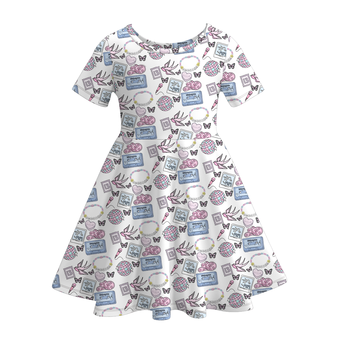(Pre Order)Girls Summer TS Print Twirl Dress