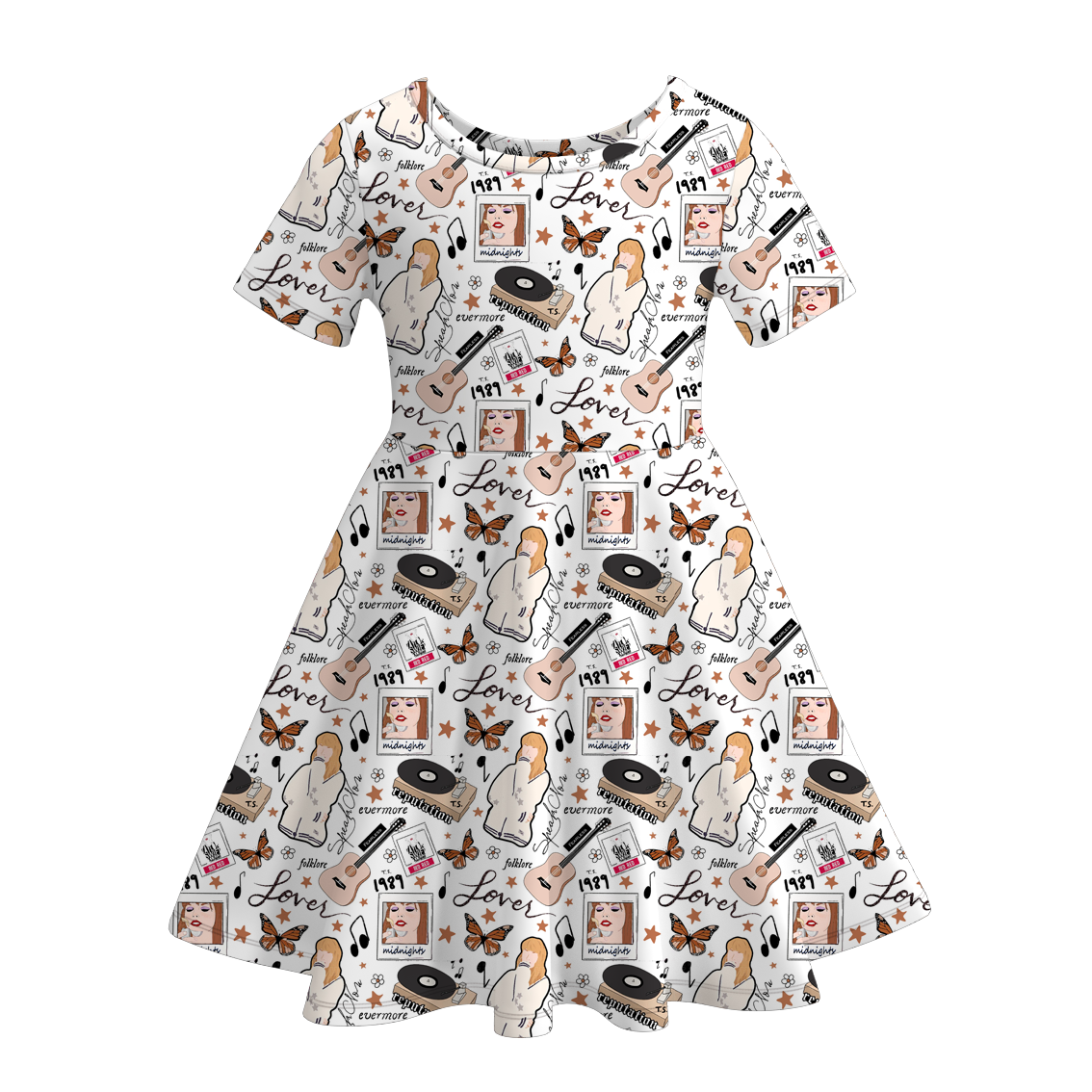 (Pre Order)Girls Summer TS Print Twirl Dress