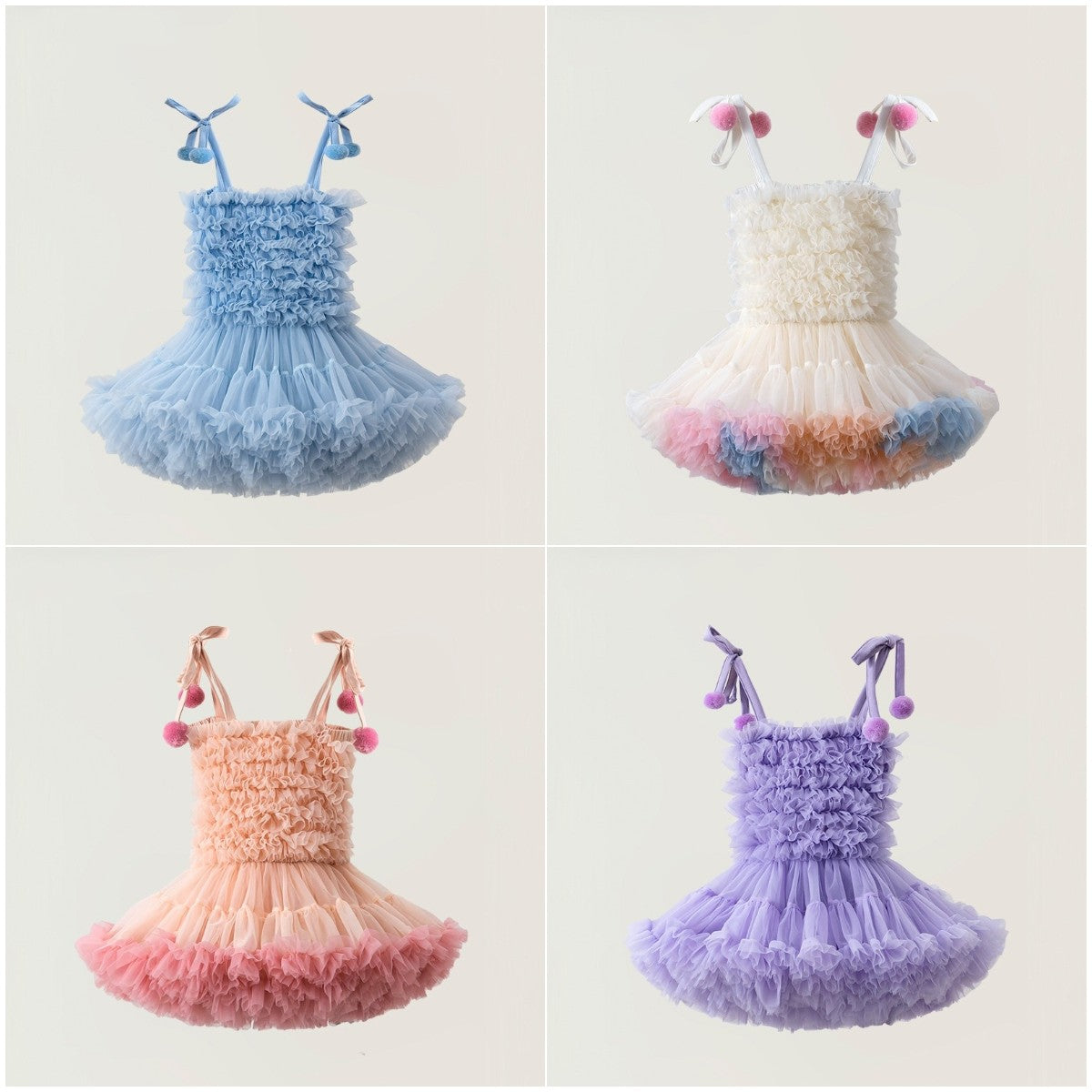 (Pre Order)Summer Girls' Tutu Dress Princess Mesh Sundress