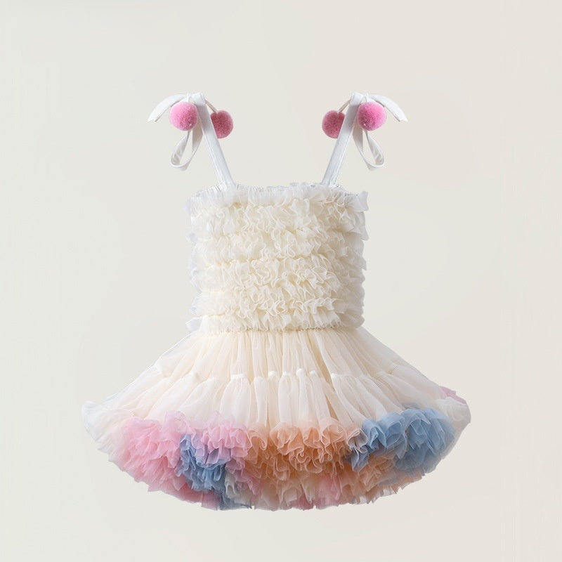 (Pre Order)Summer Girls' Tutu Dress Princess Mesh Sundress