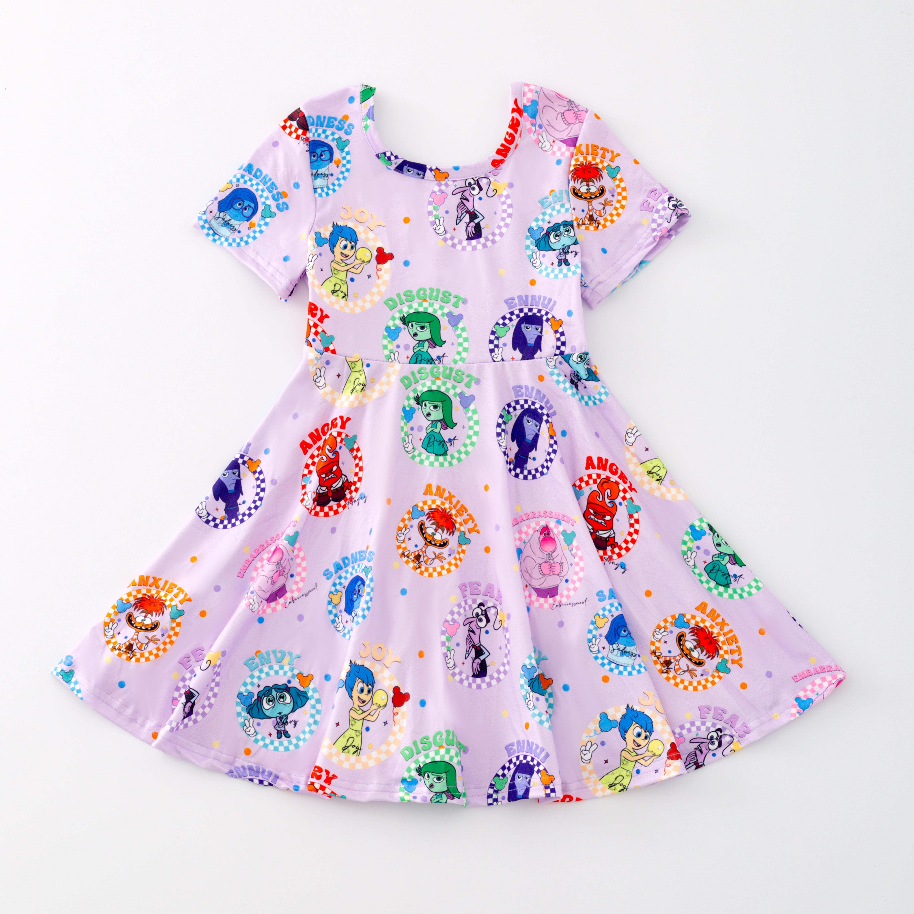 (Pre Order)Girls Cute Cartoon Print Twirl Dress