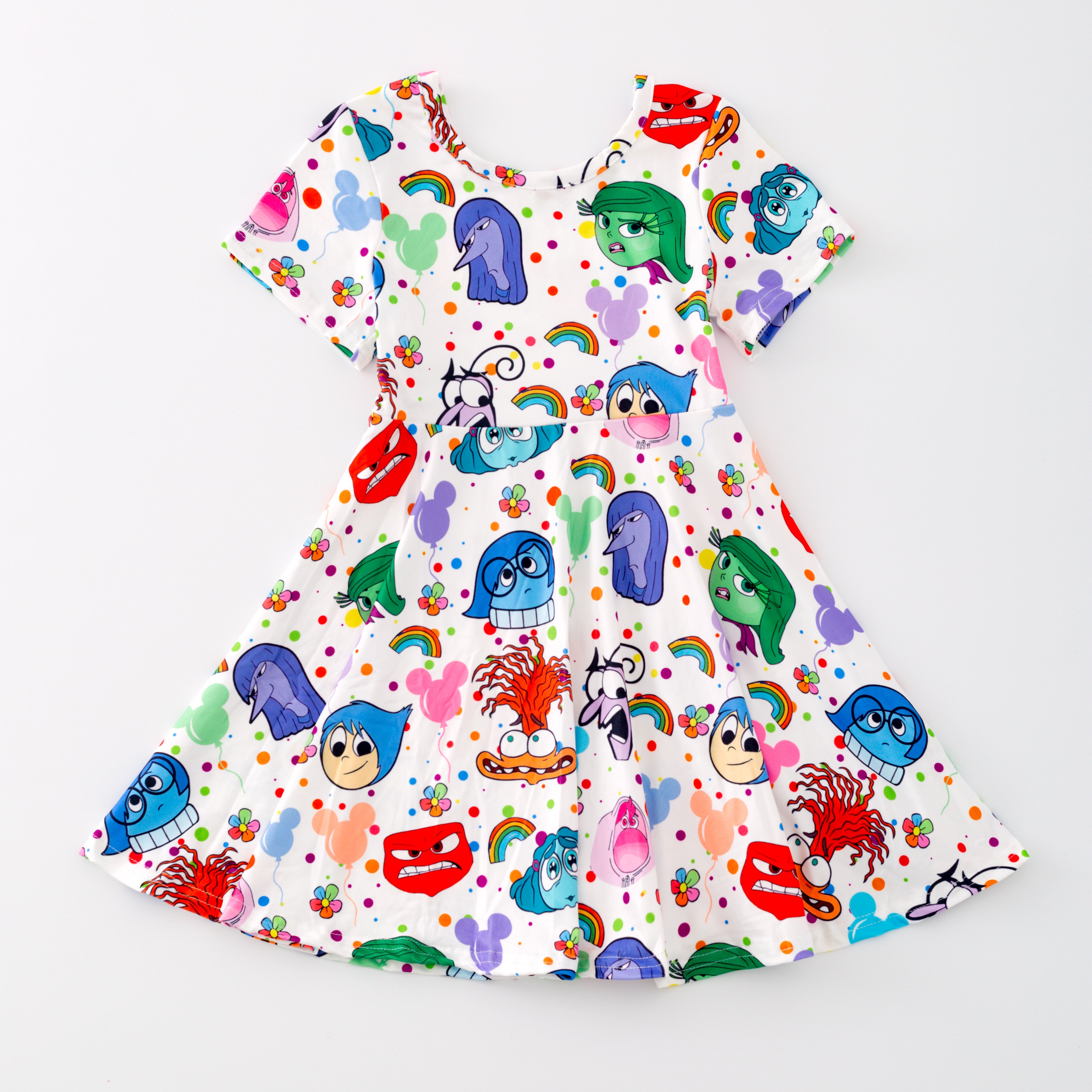 (Pre Order)Girls Cute Cartoon Print Twirl Dress