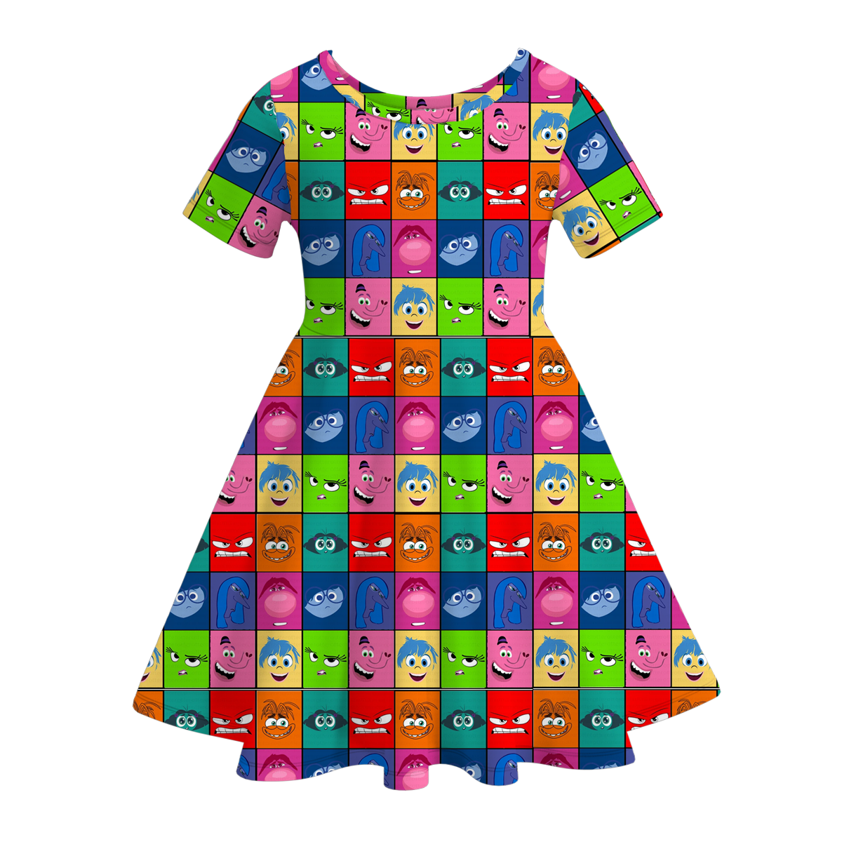 (Pre Order)Girls Cute Cartoon Print Twirl Dress