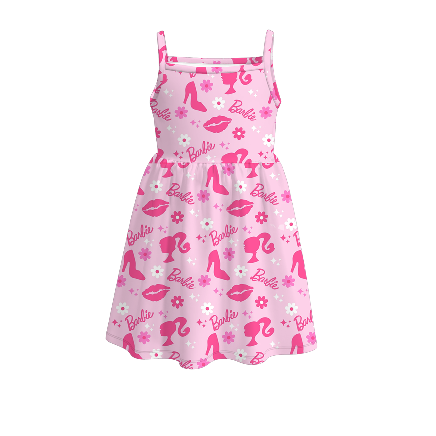 (Pre Order)Girls Stylish Character Print Slip Dress