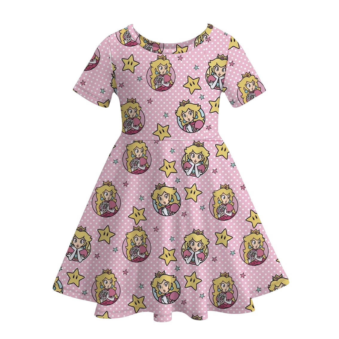 (Pre Order)Girls Cute Cartoon Print Twirl Dress
