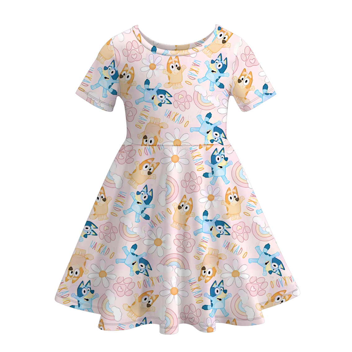 (Pre Order)Girls Cute Cartoon Print Twirl Dress