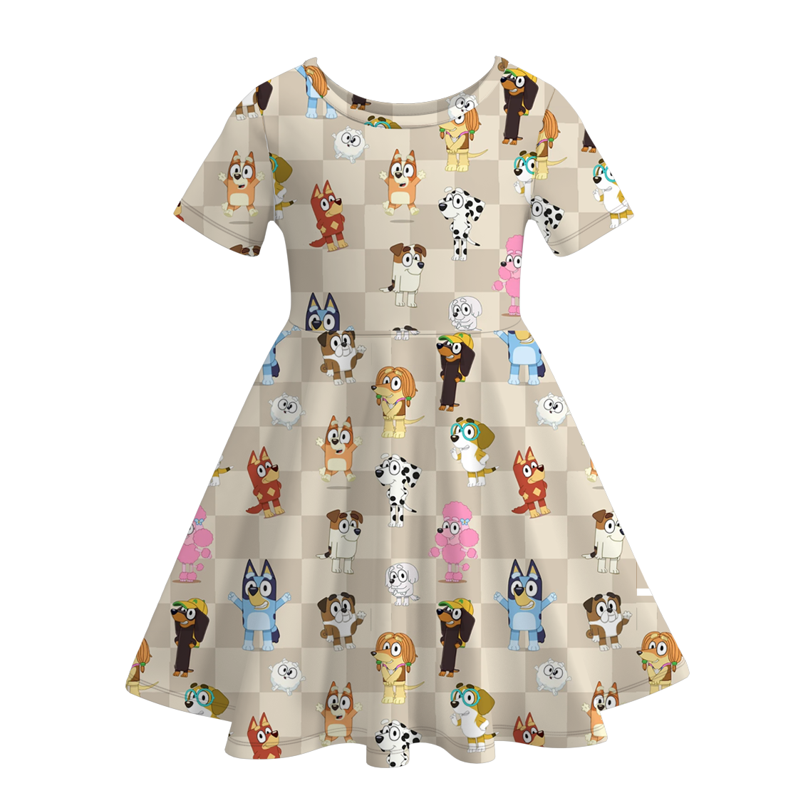 (Pre Order)Girls Cute Cartoon Print Twirl Dress