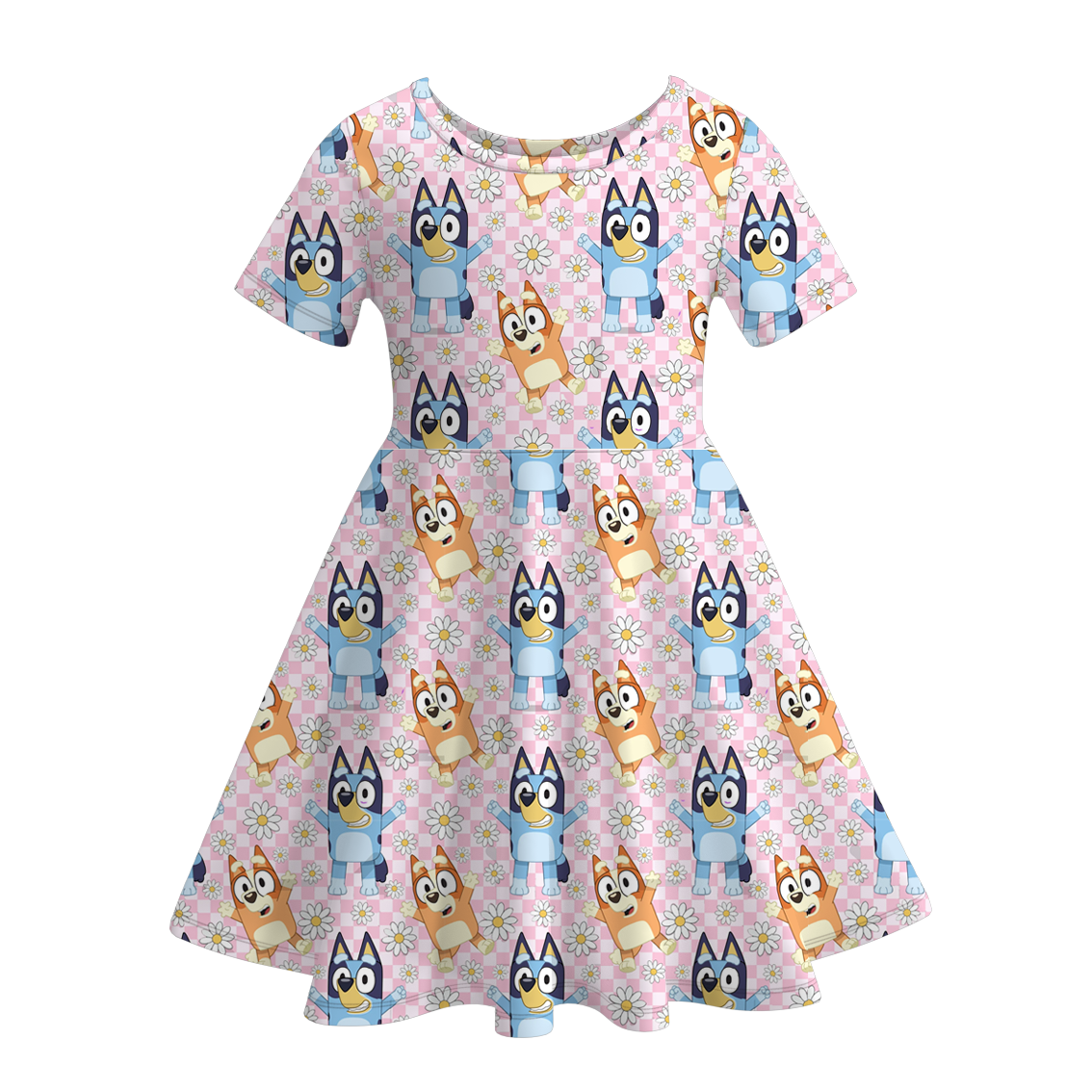 (Pre Order)Girls Cute Cartoon Print Twirl Dress