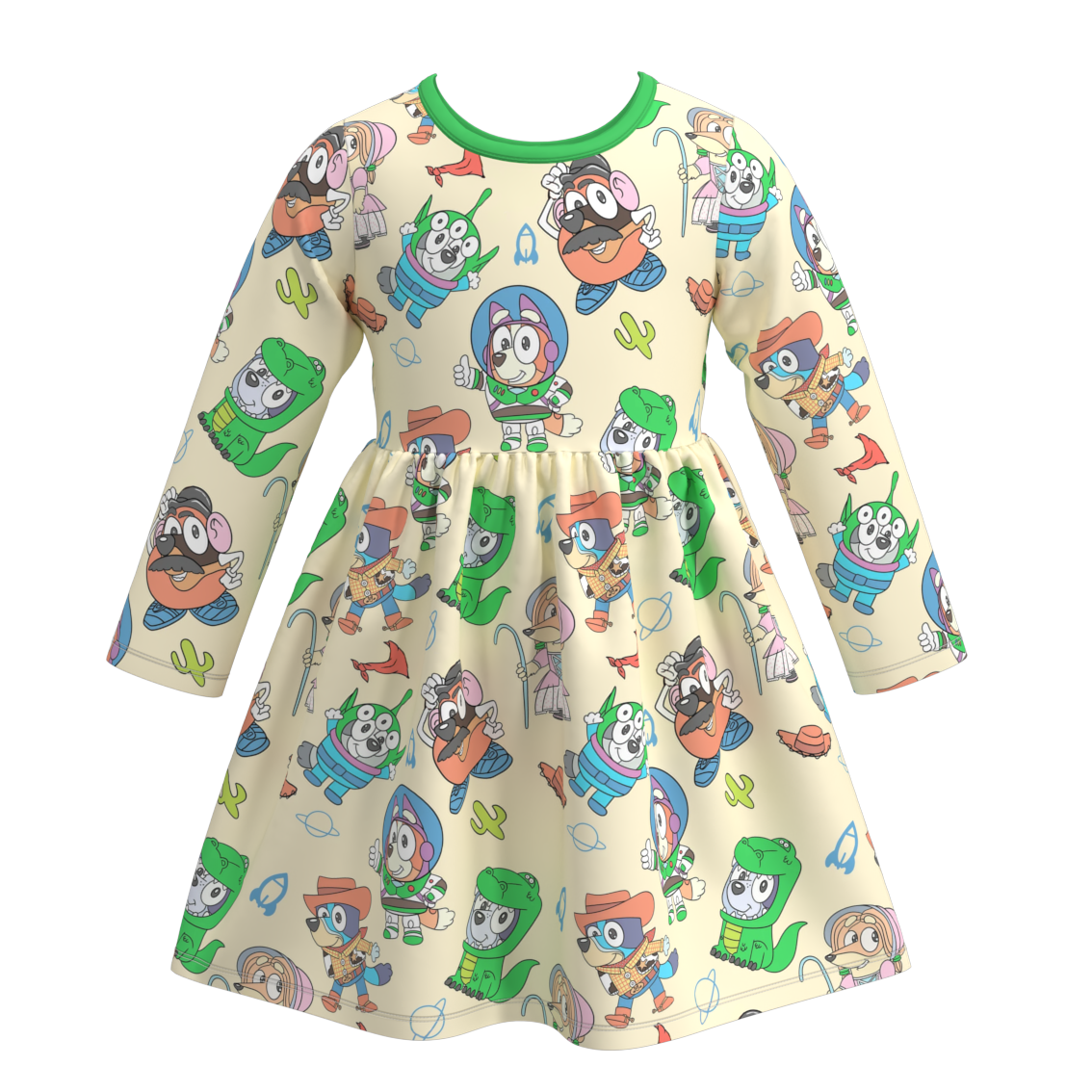 (Pre Orders)Girls Halloween Cartoon Print Dress