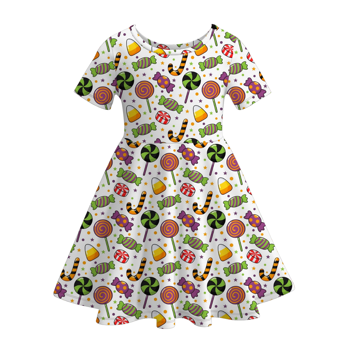 (Pre Order)Girls Halloween Print Dress