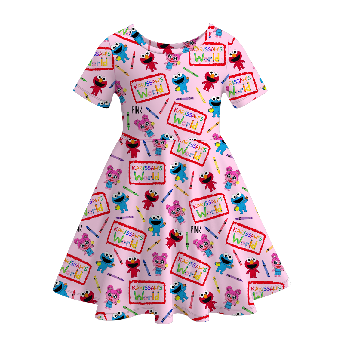 (Pre Order)Girls Back To School Print Dress