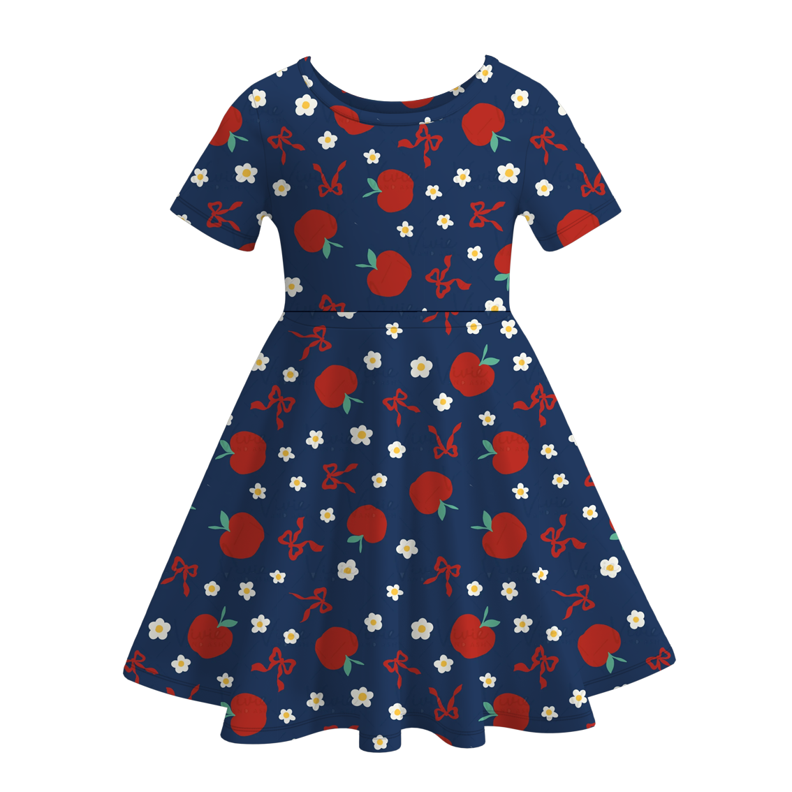 (Pre Order)Girls Back To School Print Dress