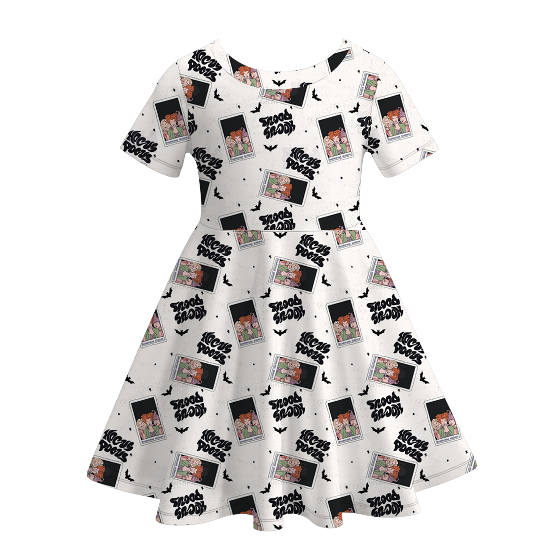 (Pre Order)Girls Halloween Cartoon Print Dress