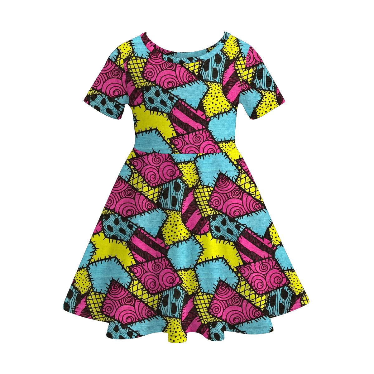 (Pre Order)Girls Halloween Print Dress