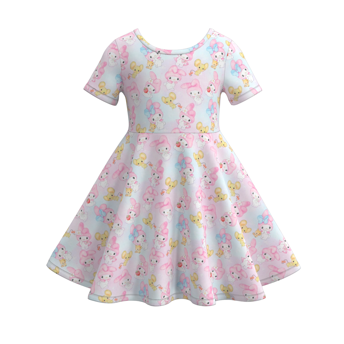 (Pre Order)Girls Cartoon Print Dress