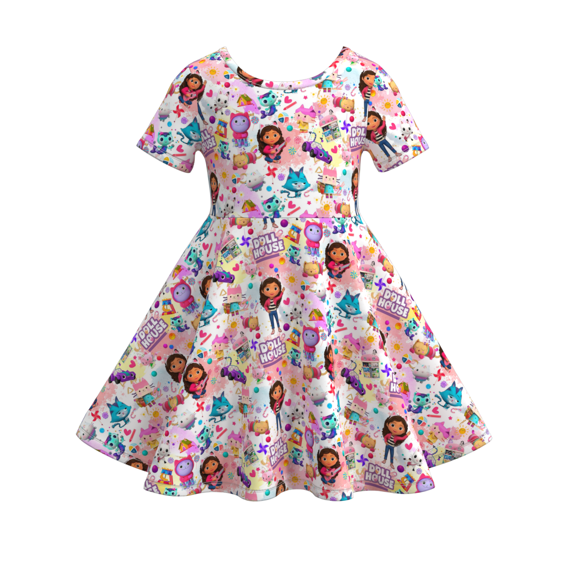 (Pre Order)Girls Cartoon Print Dress