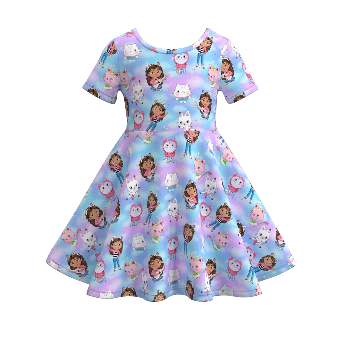 (Pre Order)Girls Cartoon Print Dress