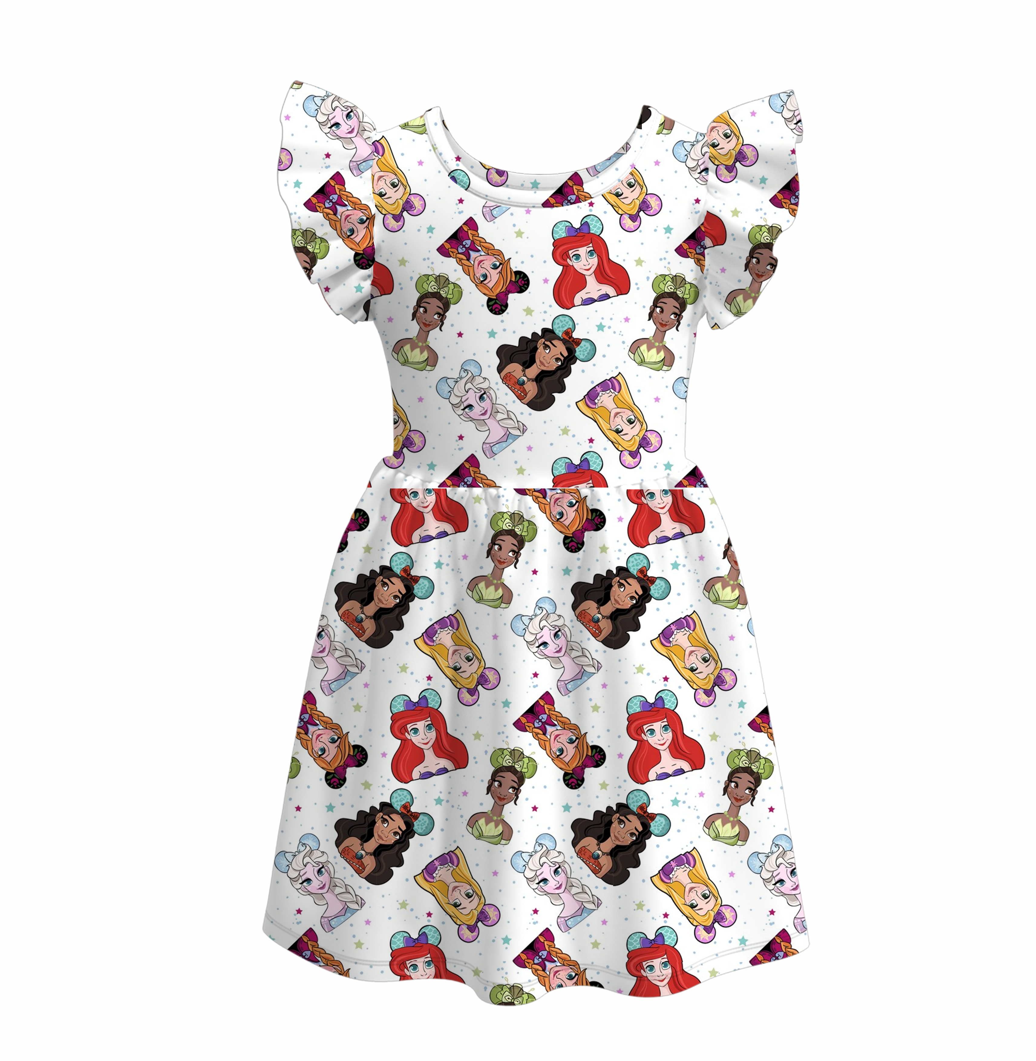 (Pre Order)Girls Halloween Cartoon Print Dress