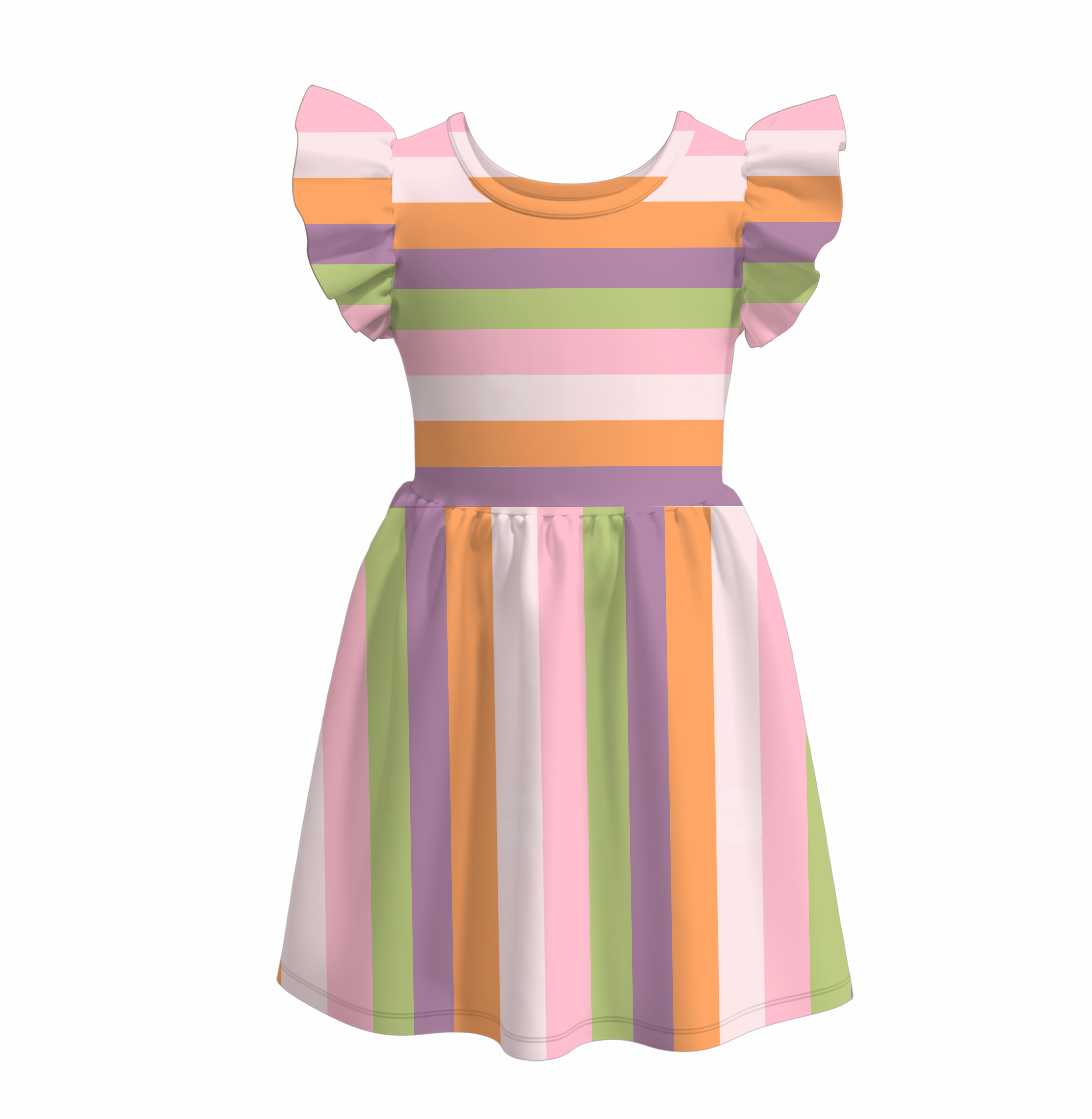 (Pre Order)Girls Halloween Cartoon Print Dress