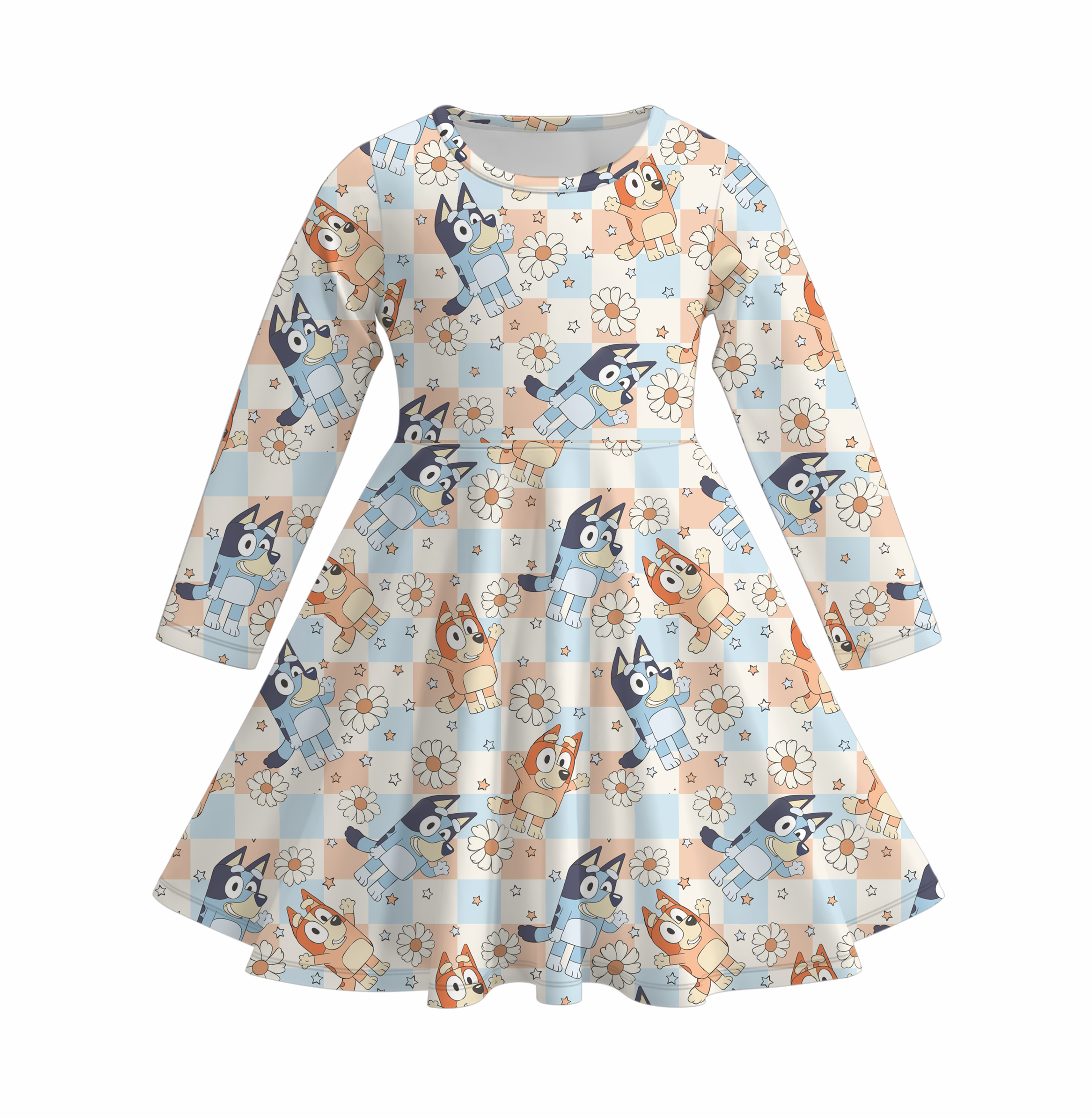 (Pre Order)Girls Cute Cartoon Print Dress