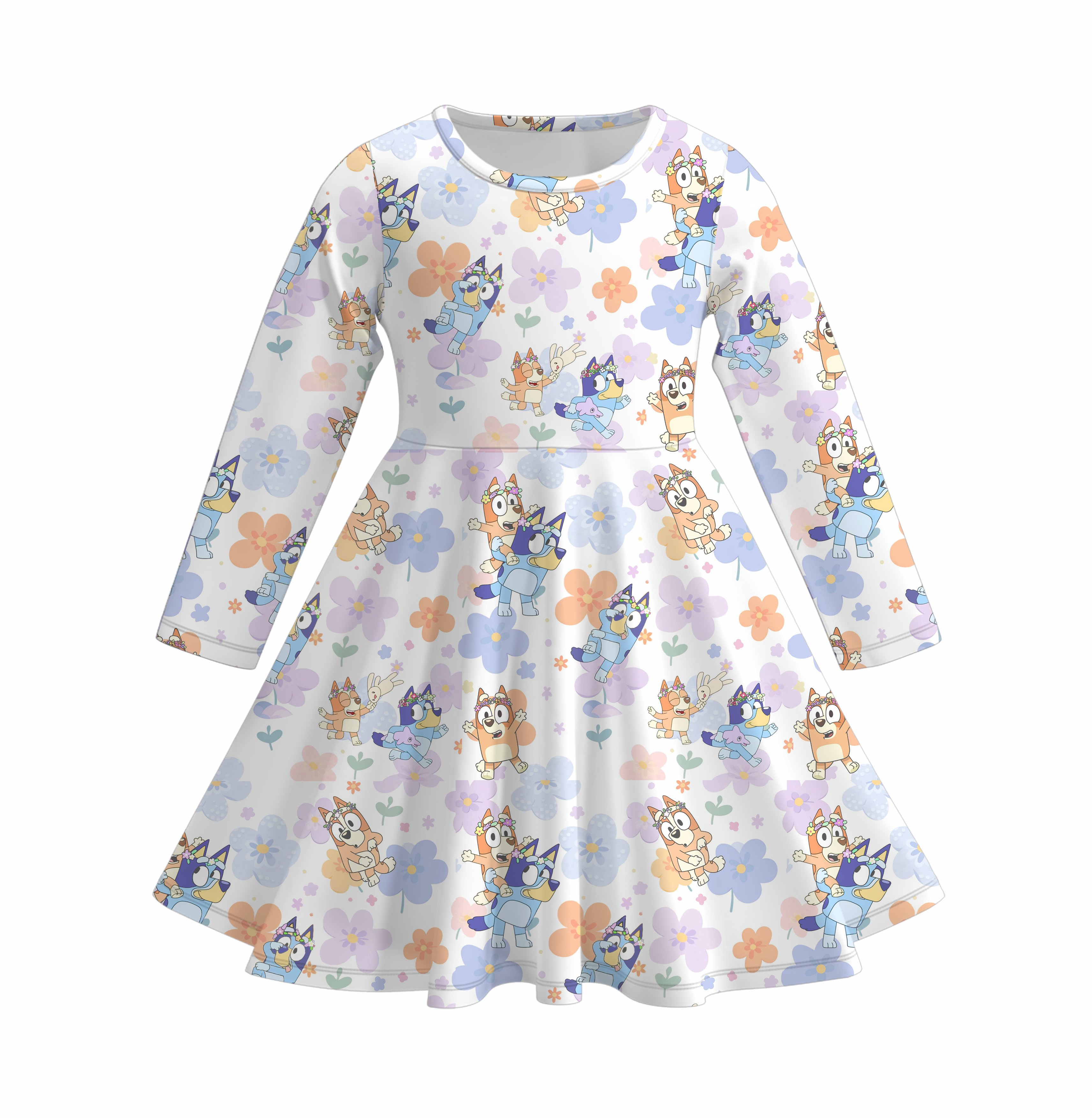 (Pre Order)Girls Cute Cartoon Print Dress