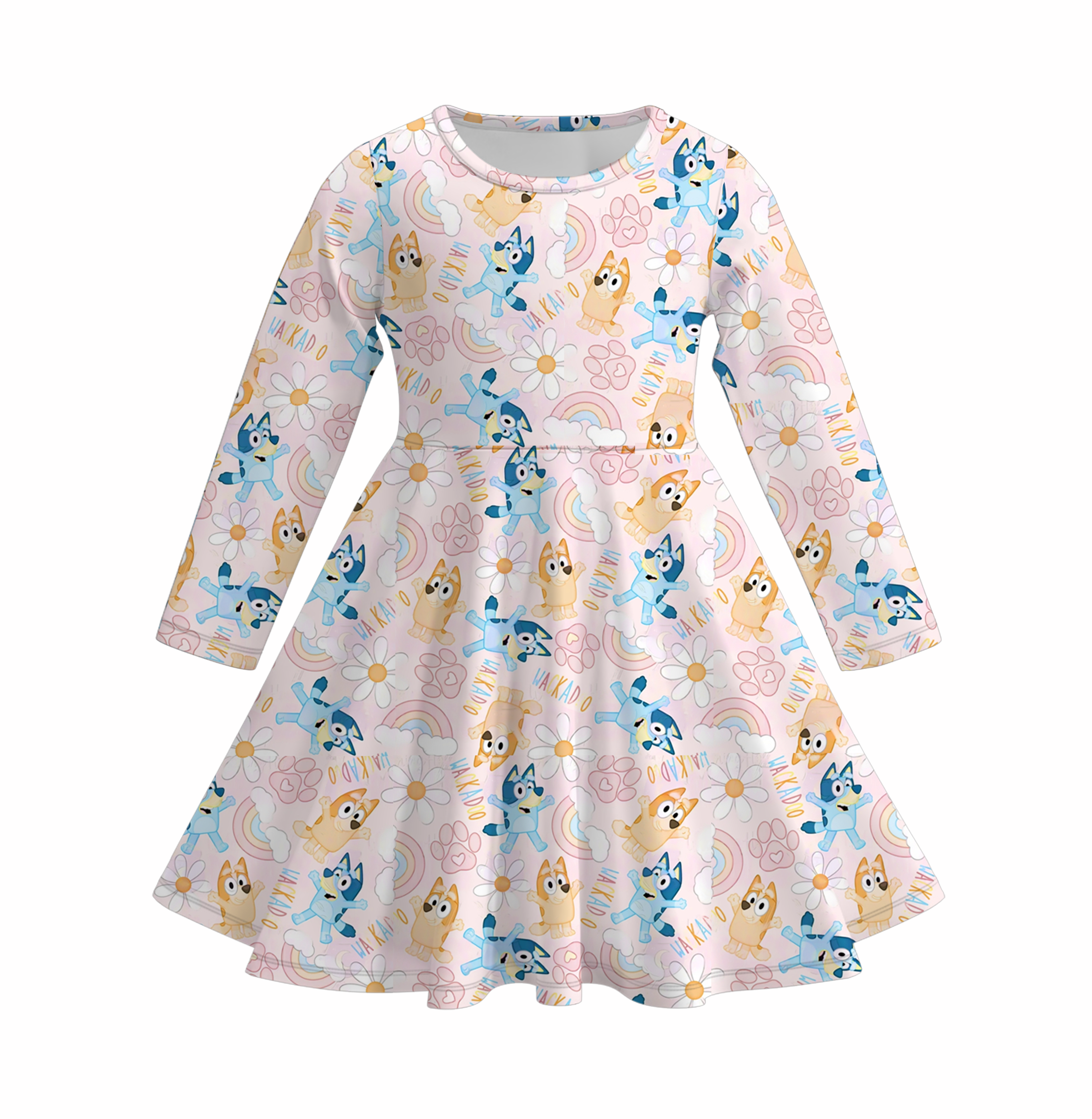 (Pre Order)Girls Cute Cartoon Print Dress