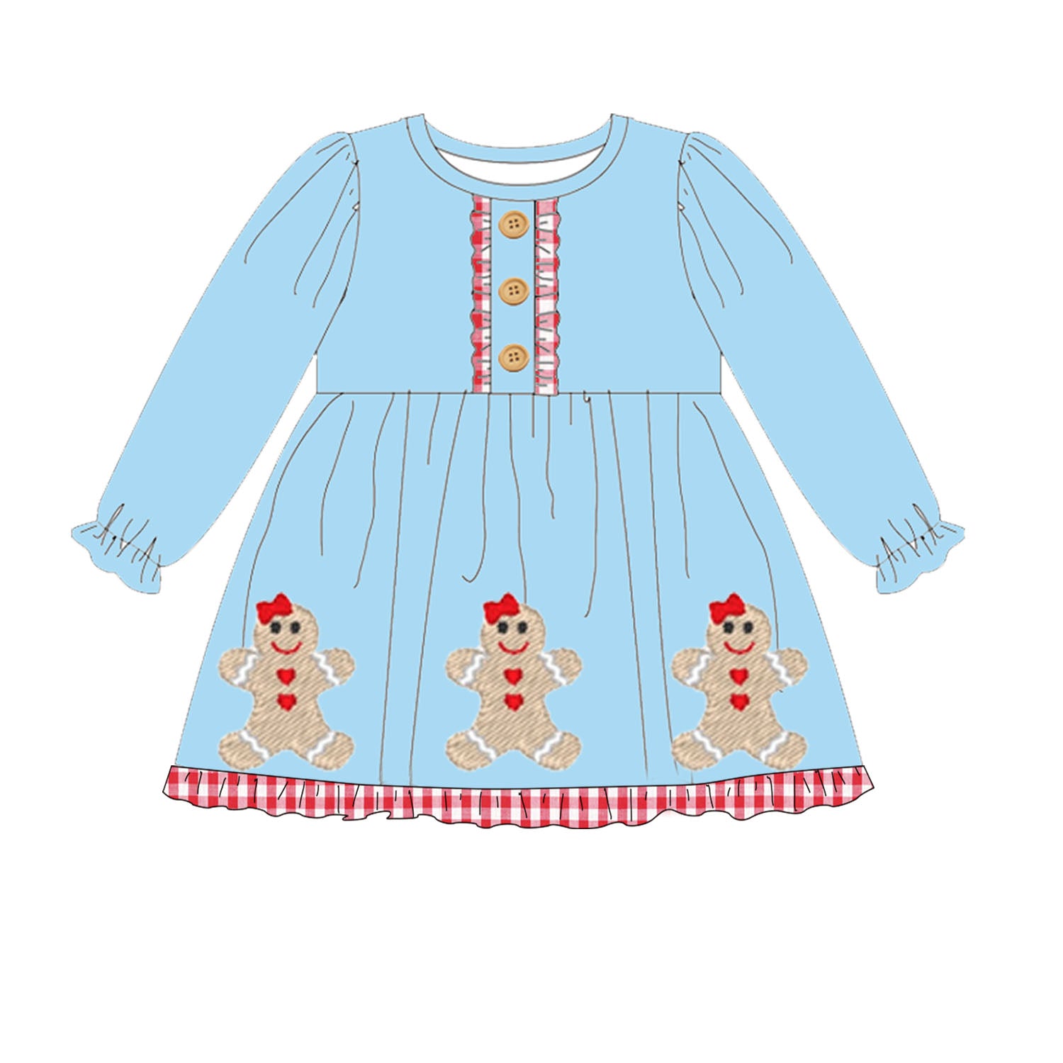 christmas gingerbread dress Gingerbread Dress, Girls Gingerbread Man Dress, Girls Christmas Dress, Christmas Baking Dress, Cute Christmas Dress for Girls
