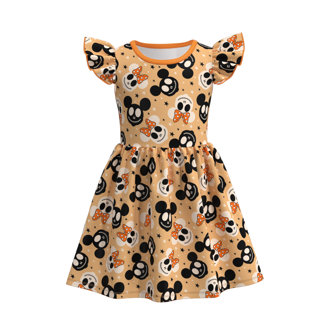 (Pre Order)Girls Halloween Print Dress