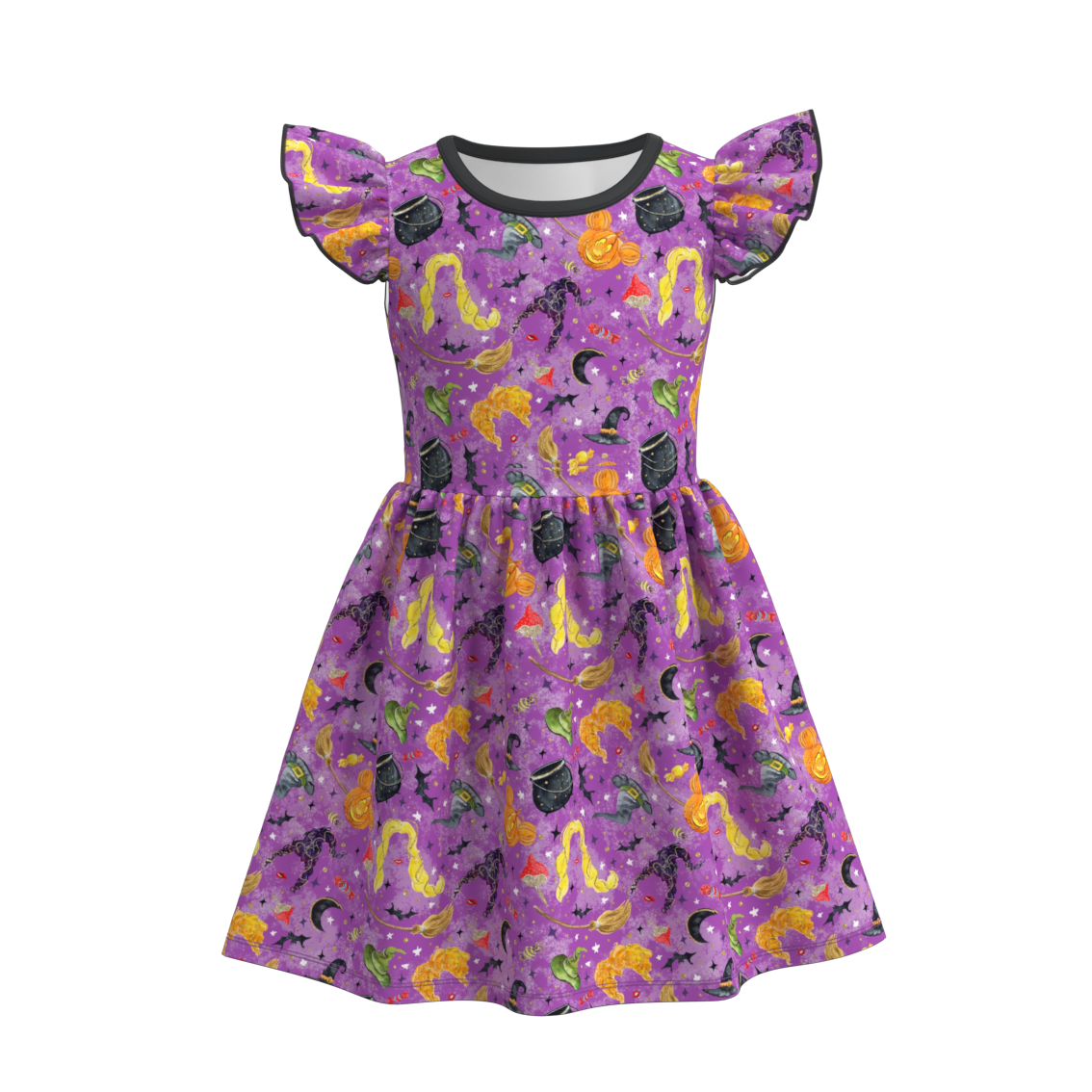 (Pre Order)Girls Halloween Print Dress