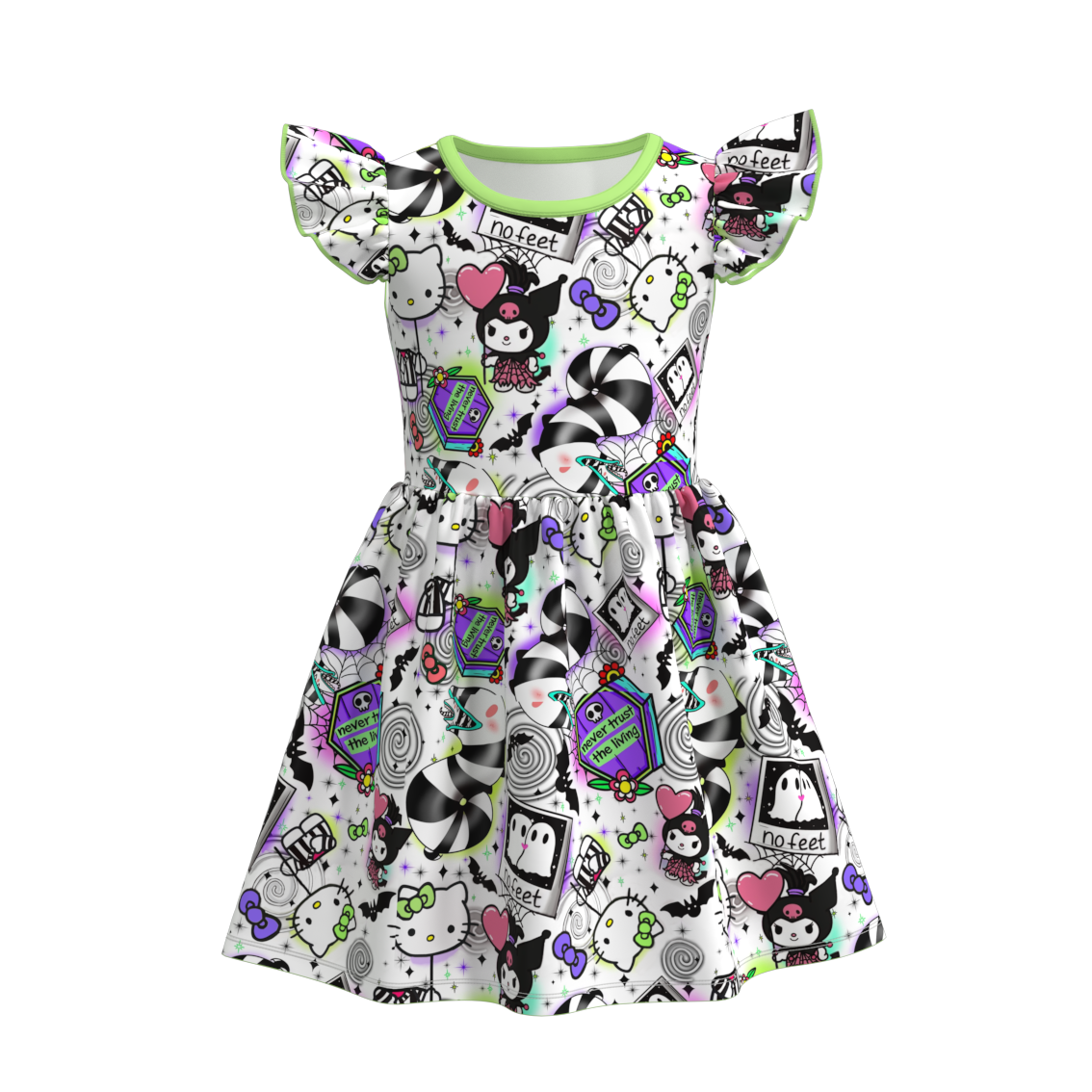 (Pre Order)Girls Halloween Print Dress