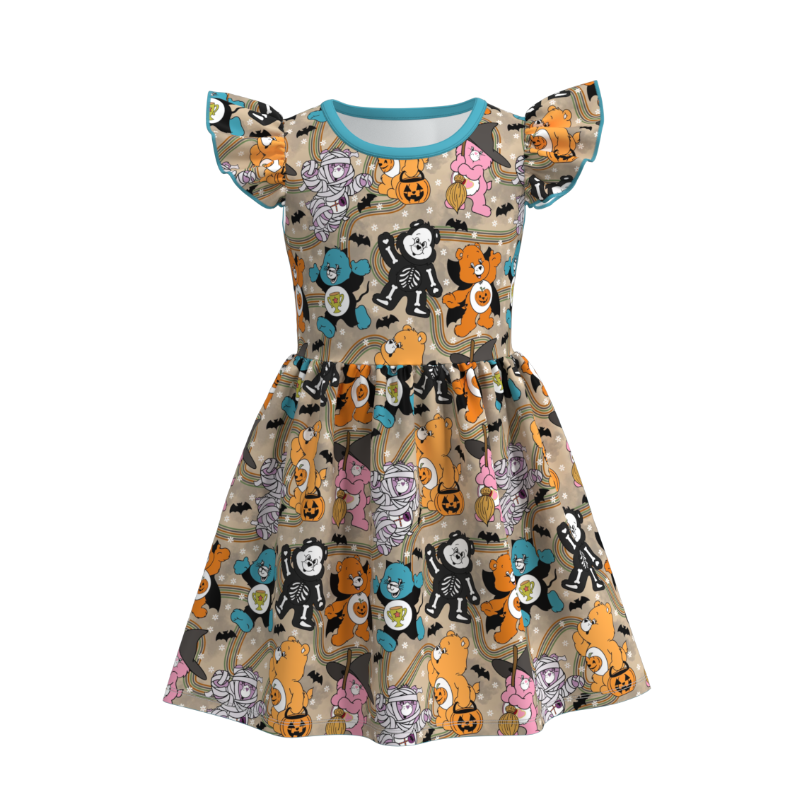 (Pre Order)Girls Halloween Print Dress