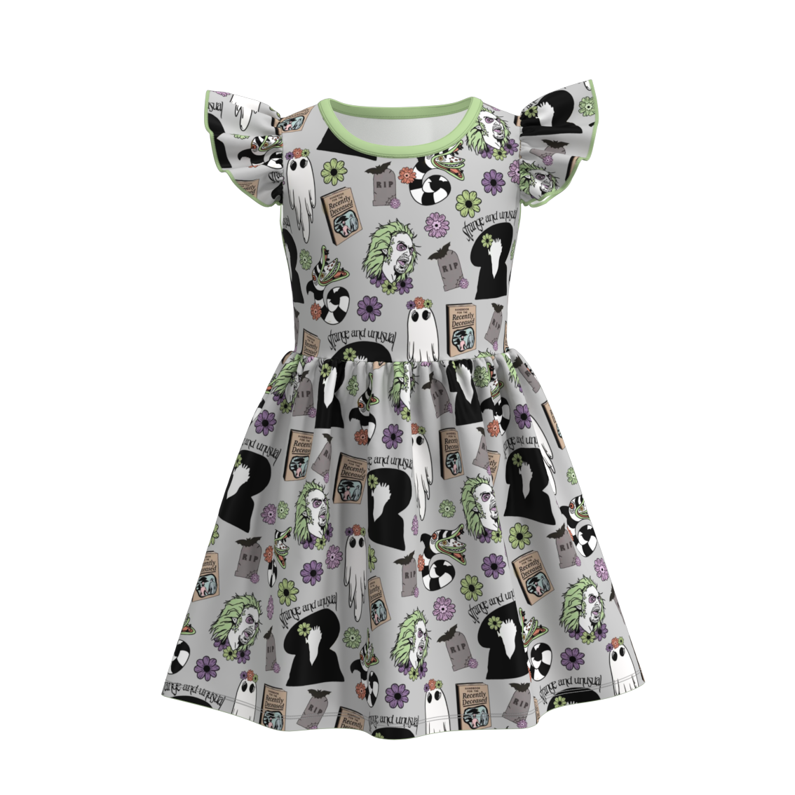 (Pre Order)Girls Halloween Print Dress
