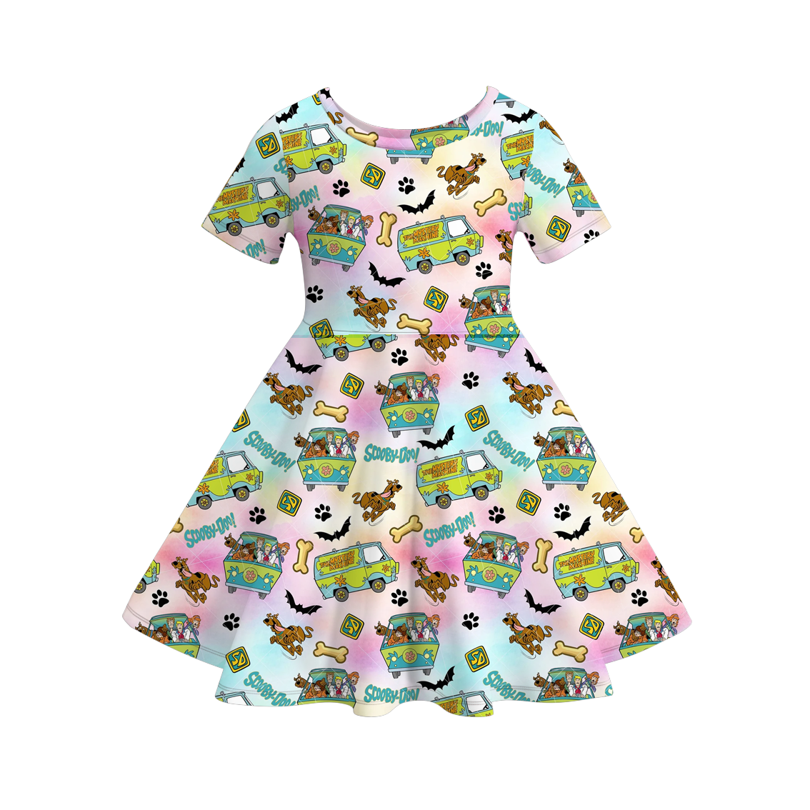(Pre Order)Girls Cute Cartoon Print Dress