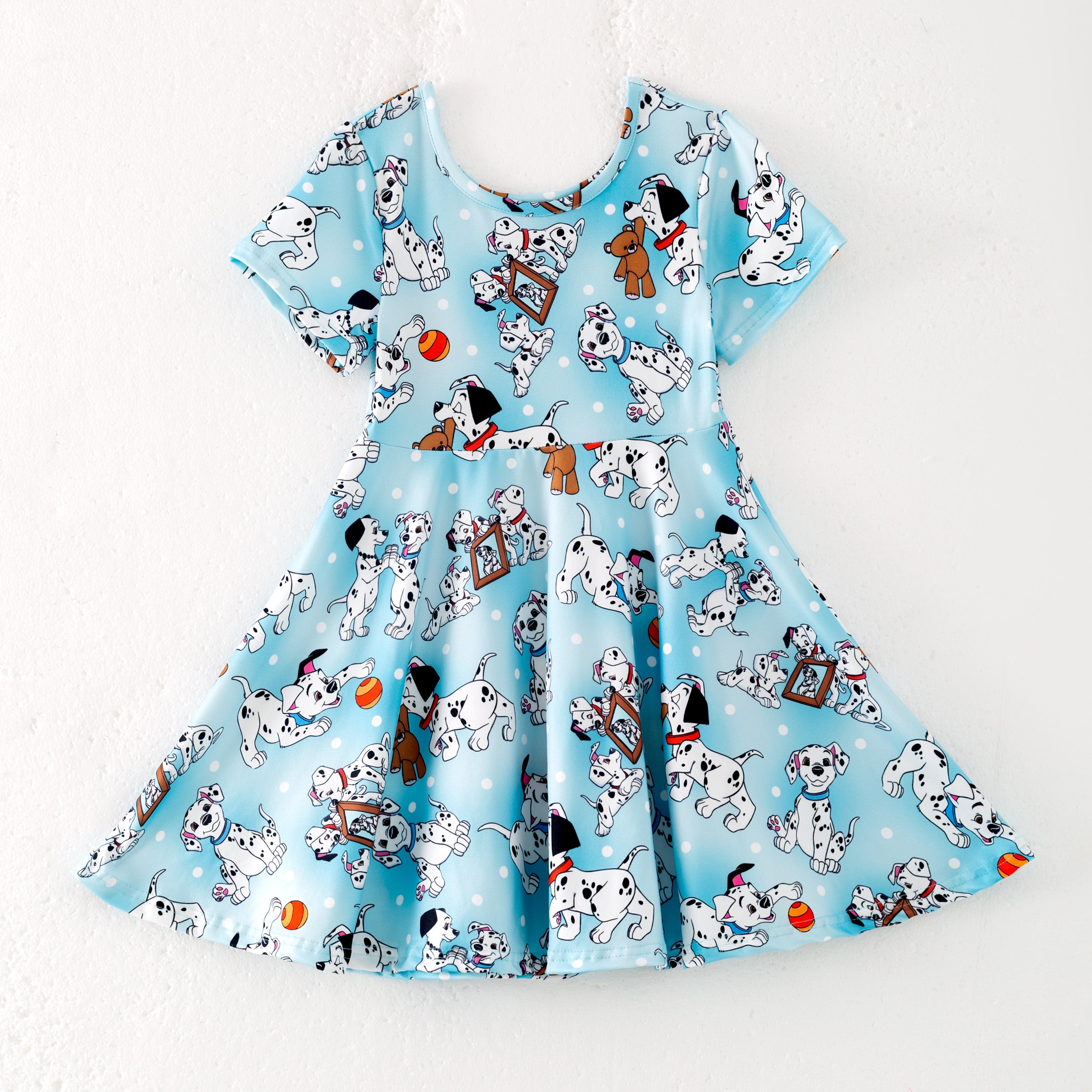 (Pre Order,Prepack Zone)Girls Spring&Summer Puppy Print Dress(Mix Size)