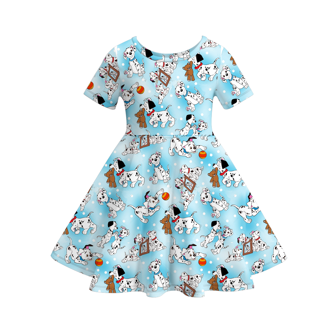 (Pre Order)Girls Cute Cartoon Print Dress